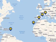 Mapa plavby