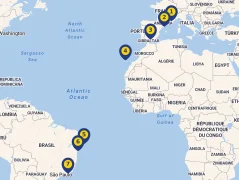 Mapa plavby