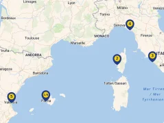Mapa plavby