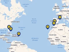 Mapa plavby
