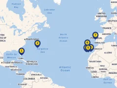 Mapa plavby